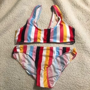 Women’s Striped Bikini Two Piece Set